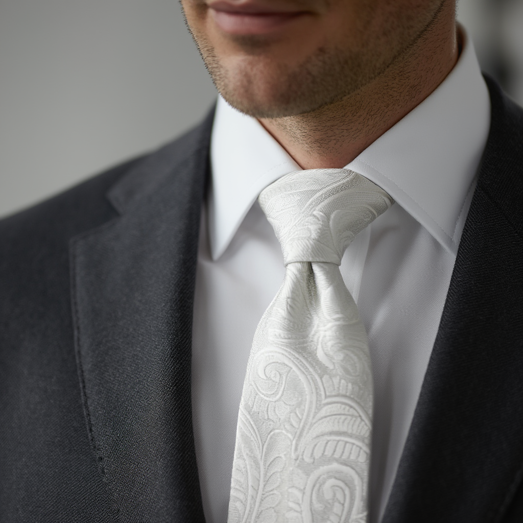 Ethan | Élégante Cravate Homme Luxe en Soie Motif Paisley 3