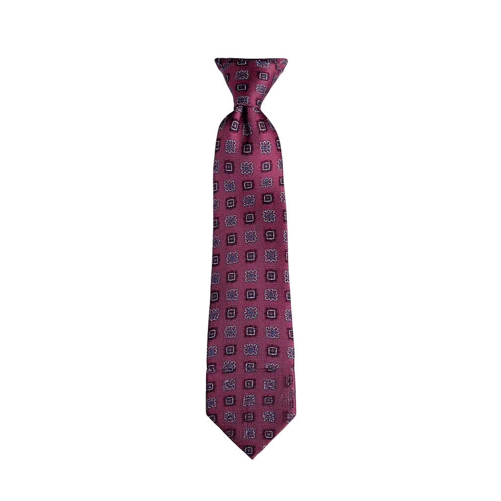 Julien | Élégante Cravate Homme Luxe en Soie Jacquard Framboise 1