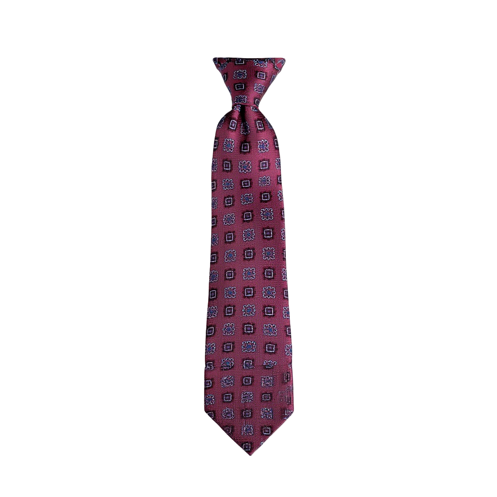 Julien | Élégante Cravate Homme Luxe en Soie Jacquard Framboise 1