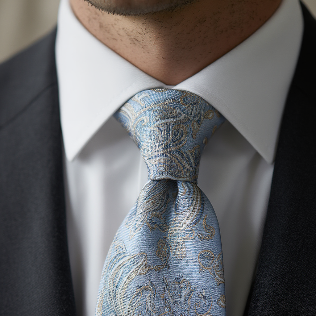 Gabriel | Élégante Cravate Homme en Soie Imprimée Cachemire 3