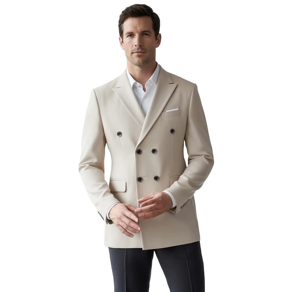 Veste Élégante pour Homme | Tissu Haut de Gamme avec Coupe Croisée | Style Casual Chic pour Occasions Formelles 7