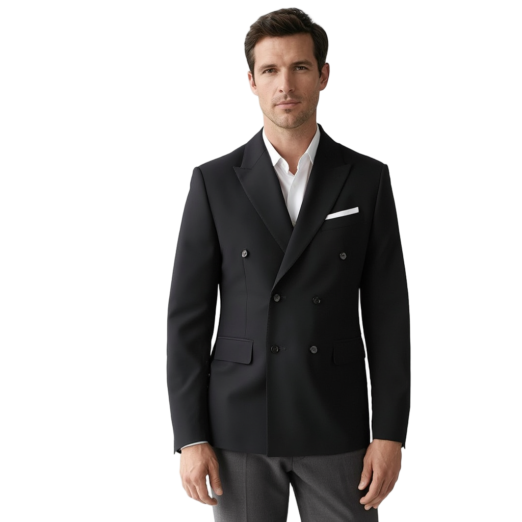 Élégante Veste Croisée pour Homme avec Finition Monochromatique | Style Formel pour Toutes les Occasions 8
