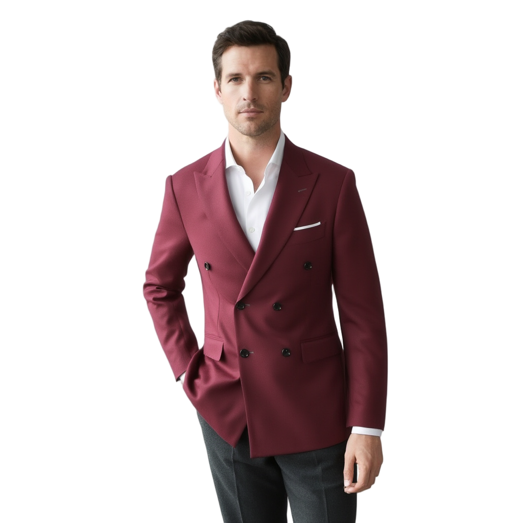 Élégante Veste Croisée pour Homme avec Finition Monochromatique | Style Formel pour Toutes les Occasions 9