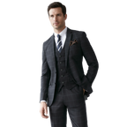 Trio Carreaux Moderne | Costume Homme 3 Pièces avec Motif Distinctif | Élégance pour Mariage 6