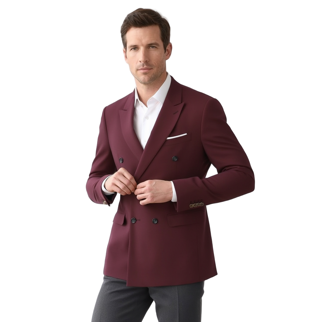 Élégante Veste Croisée pour Homme avec Finition Monochromatique | Style Formel pour Toutes les Occasions 10