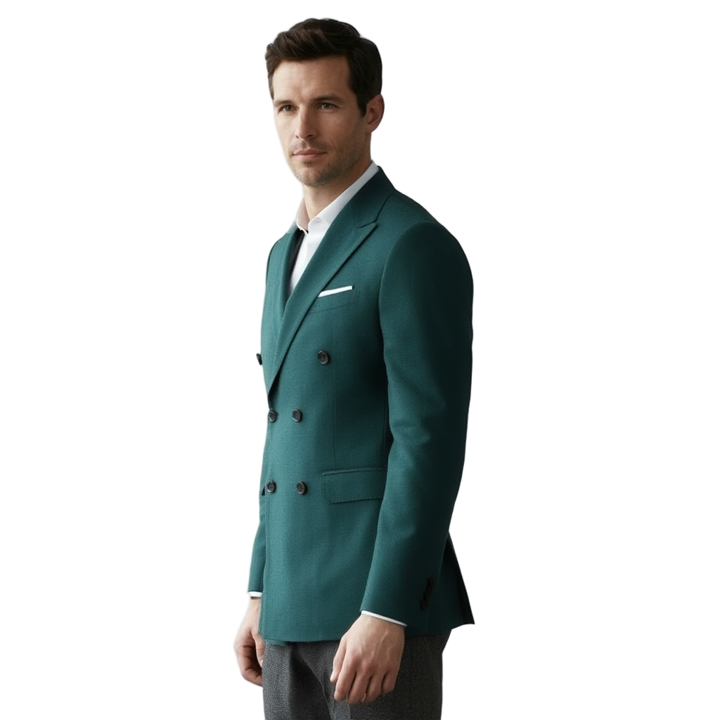 Élégante Veste Croisée pour Homme avec Finition Monochromatique | Style Formel pour Toutes les Occasions 11