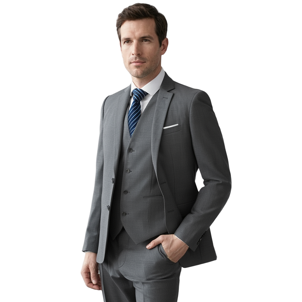 Élégant Costume 3 Pièces Classique pour Homme avec Veste et Gilet | Tenue Sophistiquée pour Toutes Occasions 9