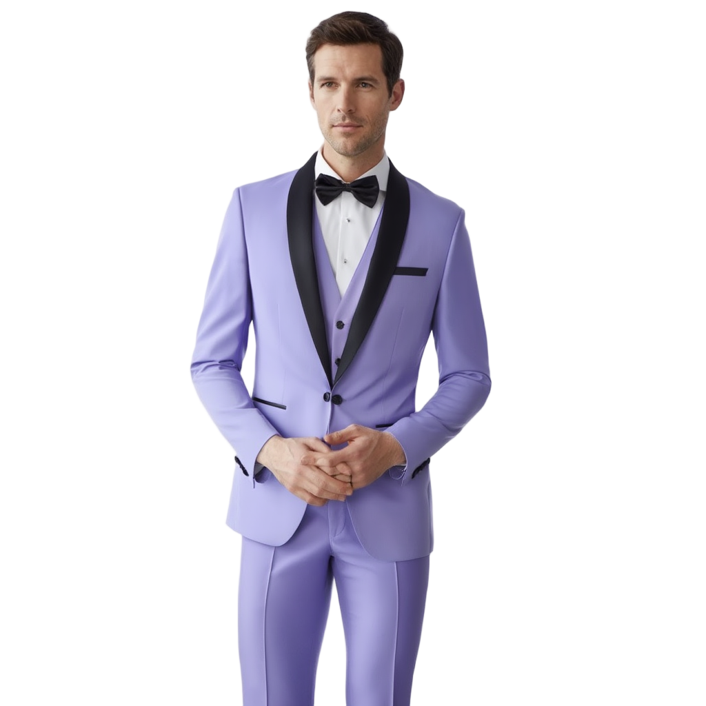 Élégance Nocturne | Smoking Slim Homme avec Revers Châle | Ensemble 3 Pièces pour Soirées Formelles 12