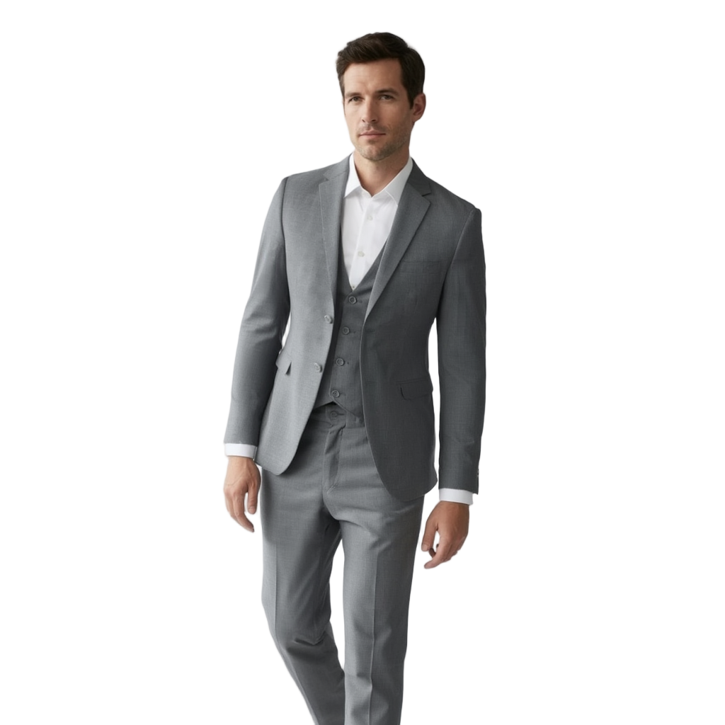 Élégance Suprême | Costume Homme 3 Pièces avec Veste à Épaulettes | Look Chic pour Mariage et Événements Formels 1