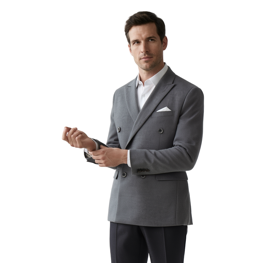 Élégante Veste Croisée pour Homme avec Finition Monochromatique | Style Formel pour Toutes les Occasions 13