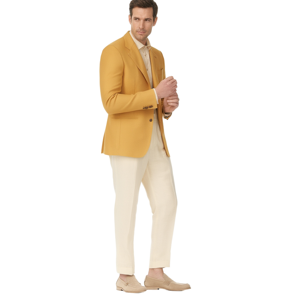 FirenzeLumière | Veste en Lin Slim pour Homme avec Doublure Partielle | Élégance et Confort pour les Événements 8