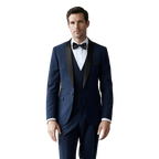 Élégance Nocturne | Smoking Slim Homme avec Revers Châle | Ensemble 3 Pièces pour Soirées Formelles 13