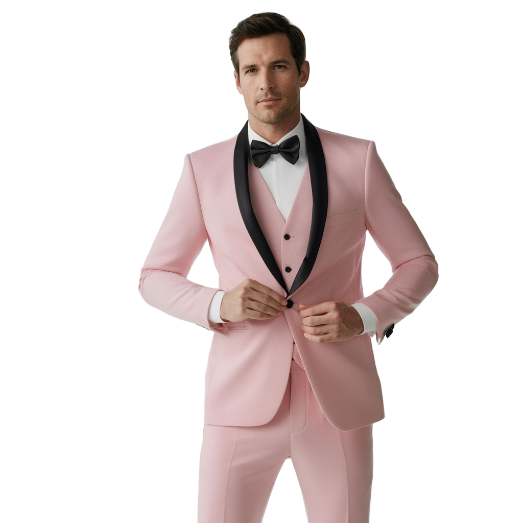 Élégance Nocturne | Smoking Slim Homme avec Revers Châle | Ensemble 3 Pièces pour Soirées Formelles 14